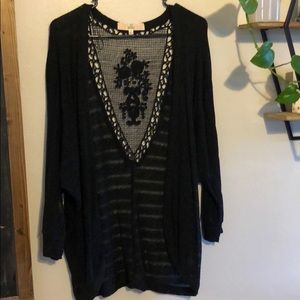 Black Crocheted Cover Up